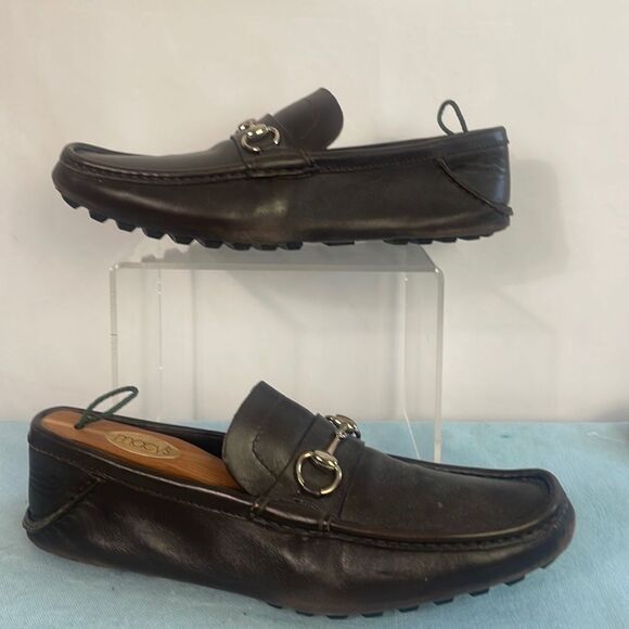 Gucci Mens Brown Horse Bit Loafers - Picture 1 of 5